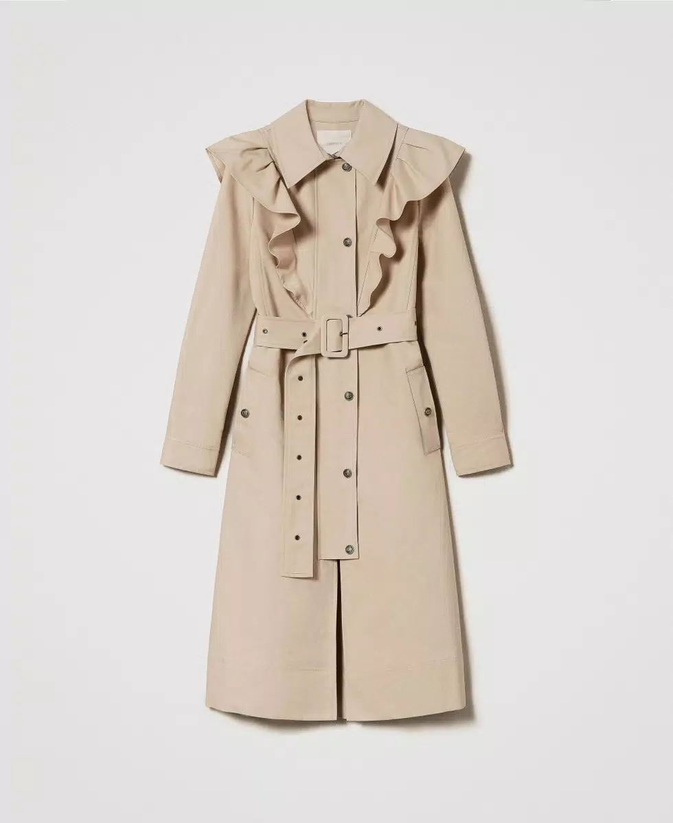 TWS-241TP2230 ALMOND MILK OVERCOAT