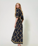 TWS-241TP2734 BLUE CHAINS DRESS