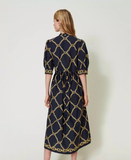 TWS-241TP2734 BLUE CHAINS DRESS