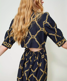 TWS-241TP2734 BLUE CHAINS DRESS