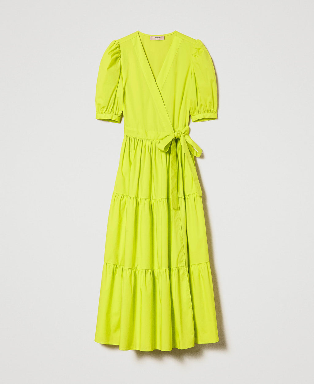 TWS-241TT2063 BLACK WRAP TIER DRESS