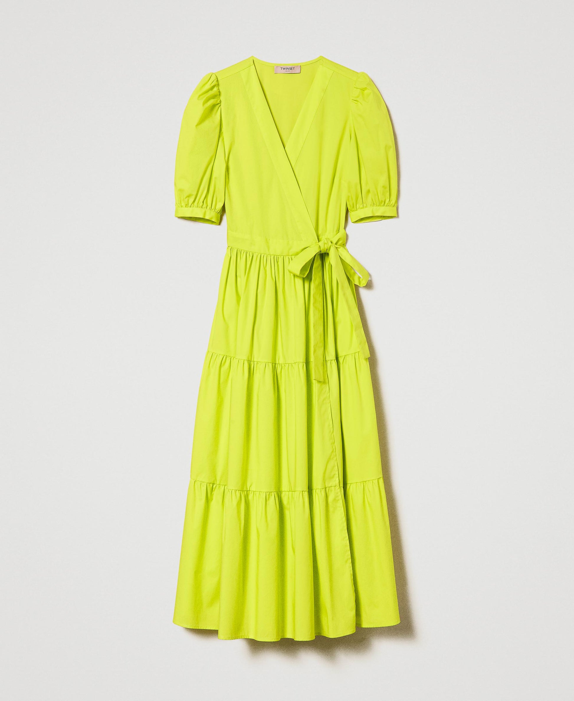 TWS-241TT2063 BLACK WRAP TIER DRESS