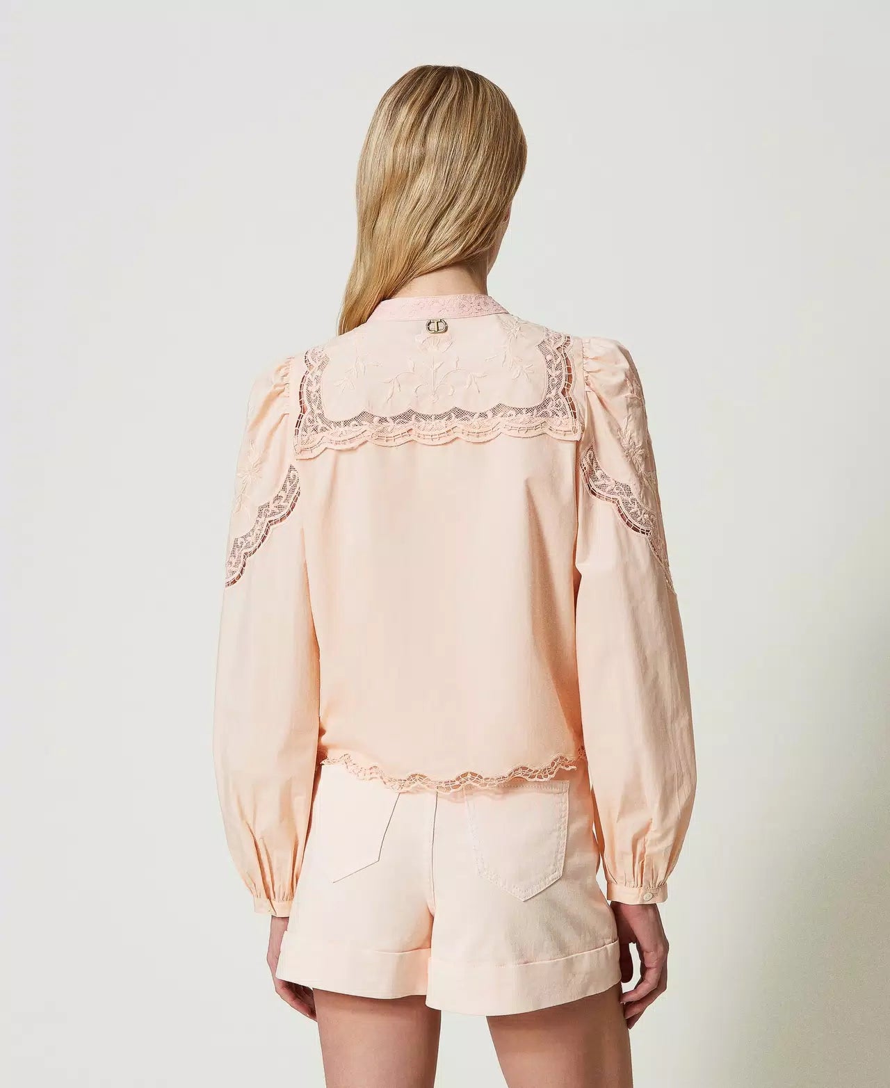 TWS-241TT2081 PINK LACE BLOUSE