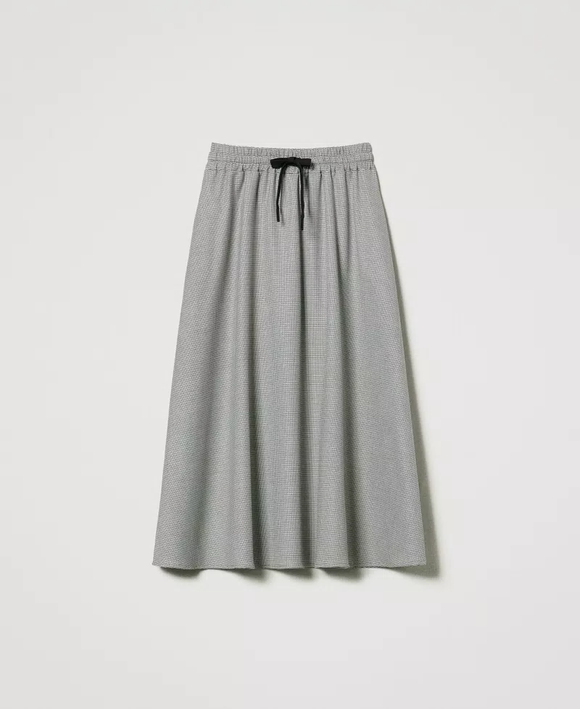 TWS-242TF2012 GREY CHECKED SKIRT