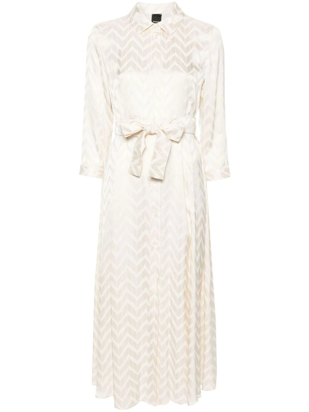 PKO-104260 SUSHI WHITE ZIGZAG DRESS