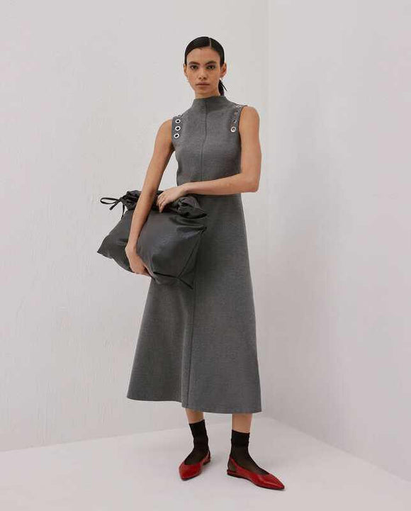 BEA-24FA6351FLEECE GREY DRESS