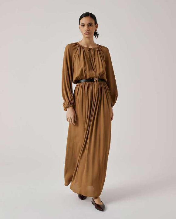 BEA-24FA6363ALDA BEIGE CREPE DRESS