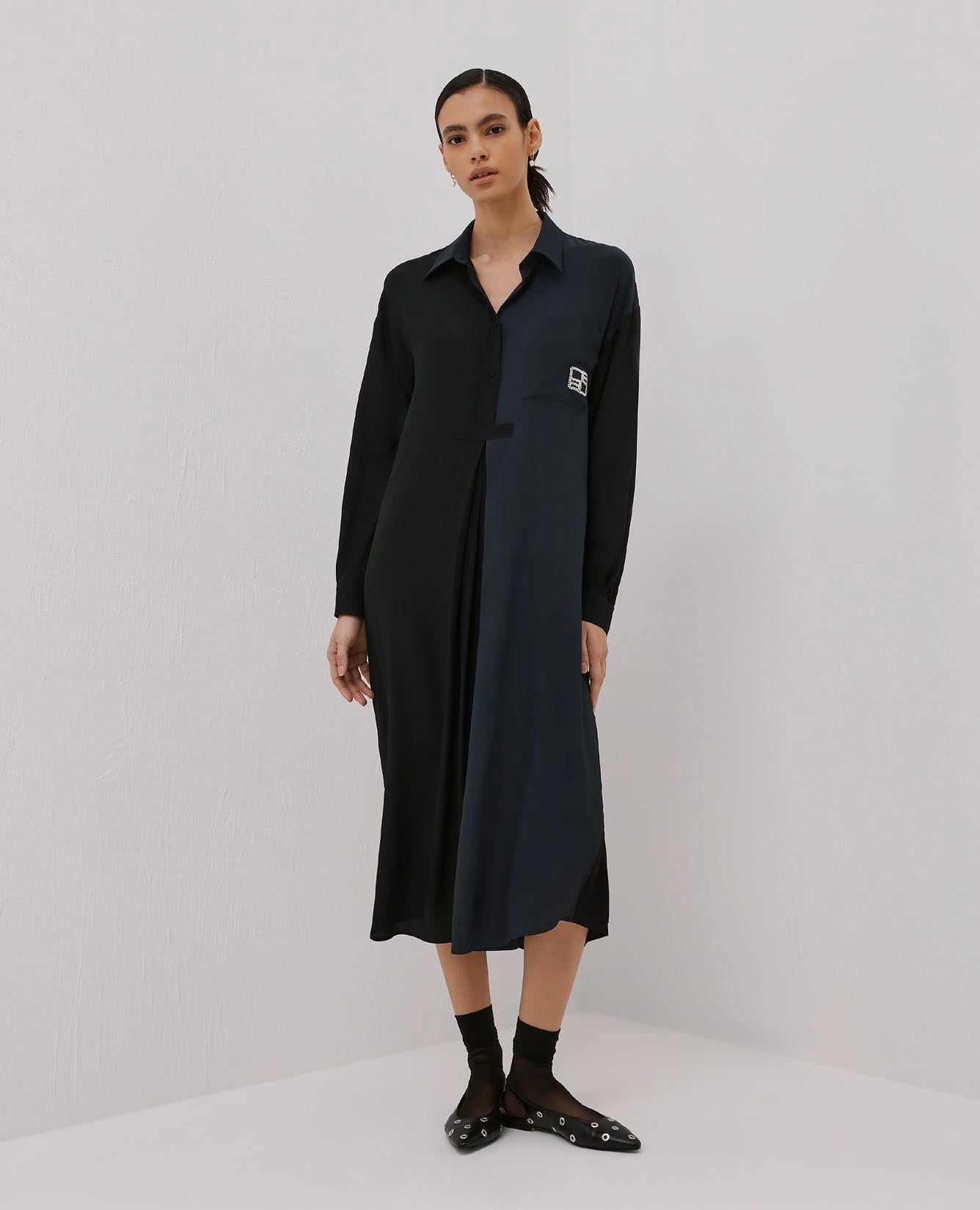 BEA-24FA6400TORRE BLUE POCKET DRESS