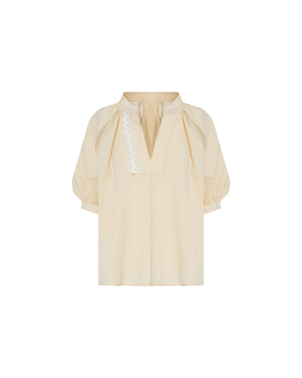 SFZ-24FE4085POPLIN BEIGE BLOUSE