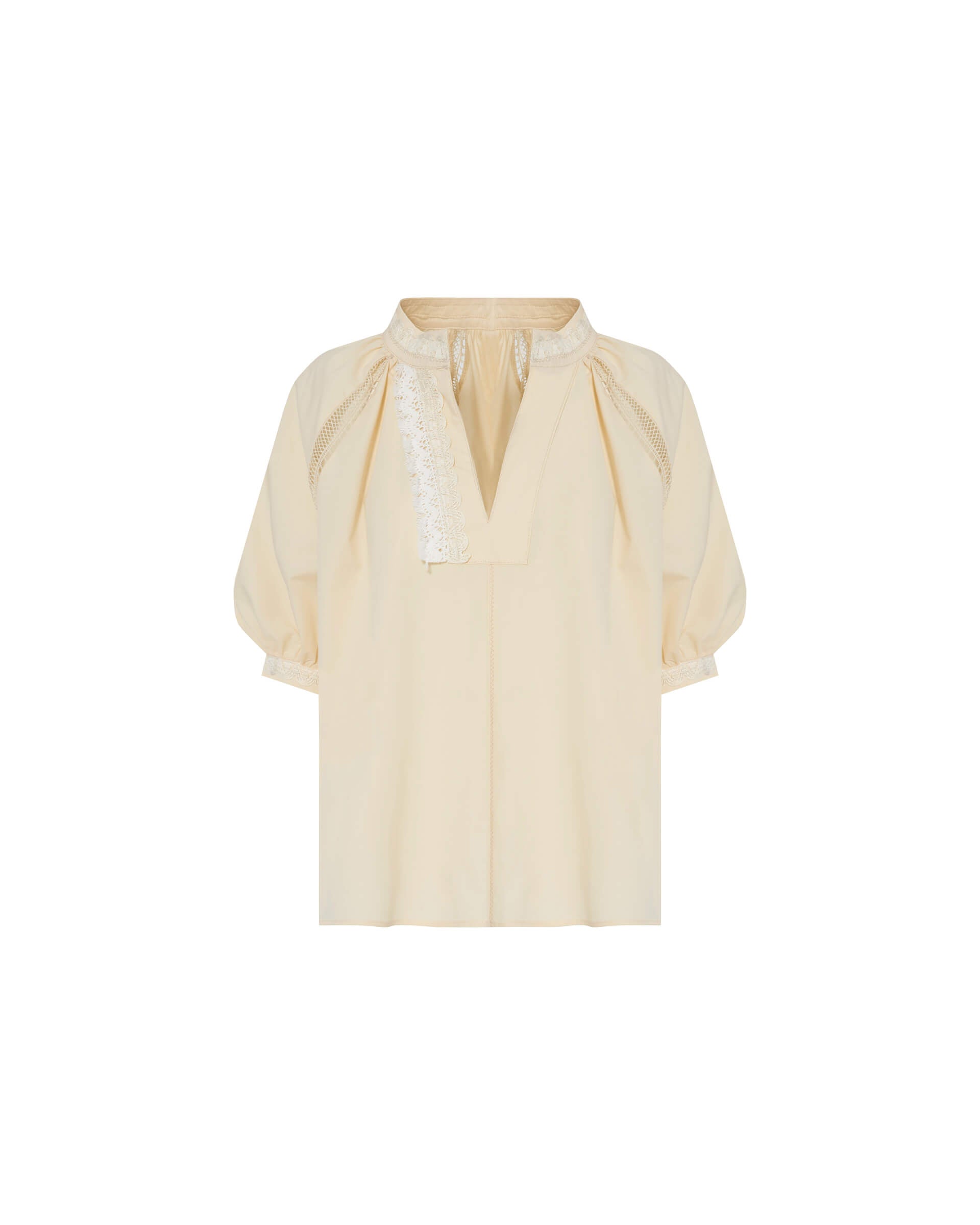 SFZ-24FE4085POPLIN BEIGE BLOUSE