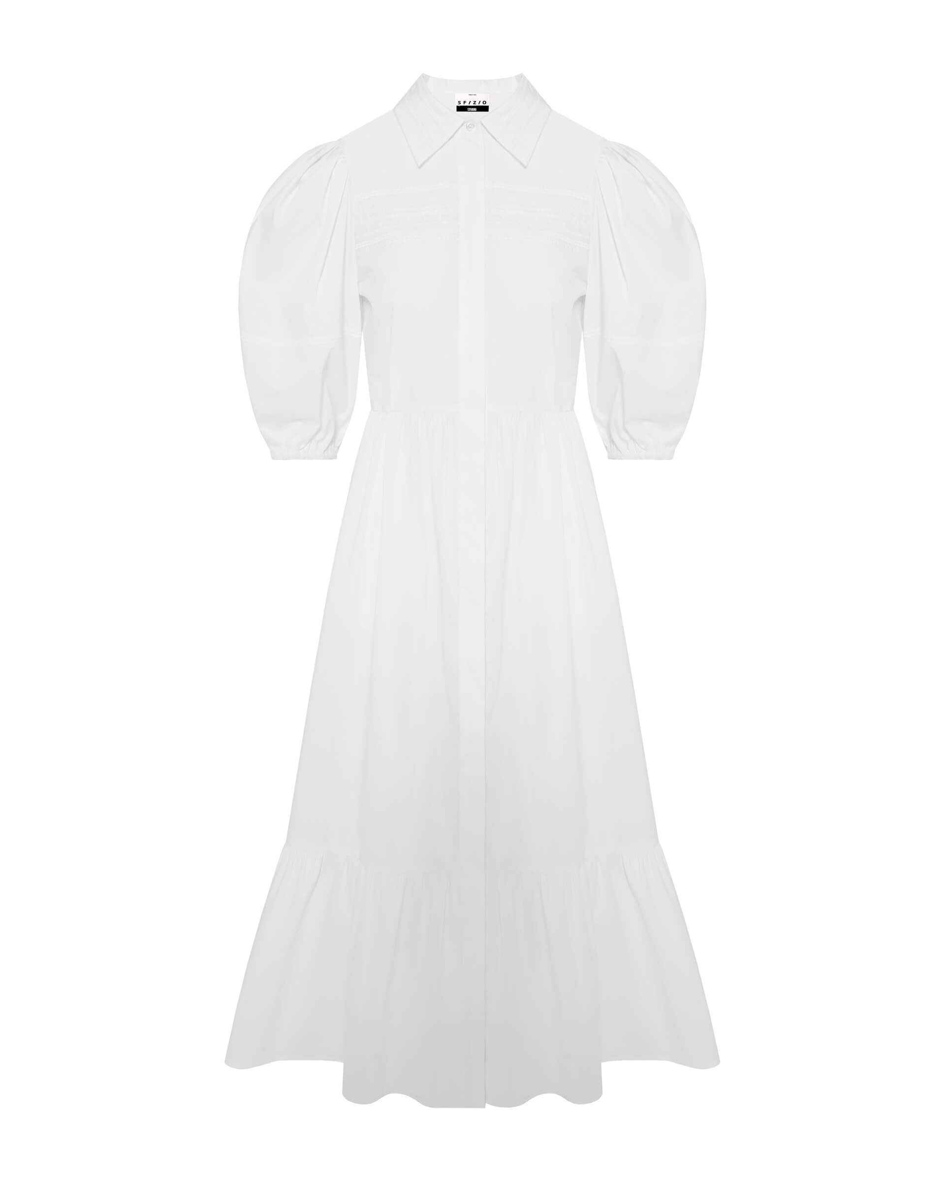 SFZ-24FE6208POPLIN BLACK SHIRT DRESS