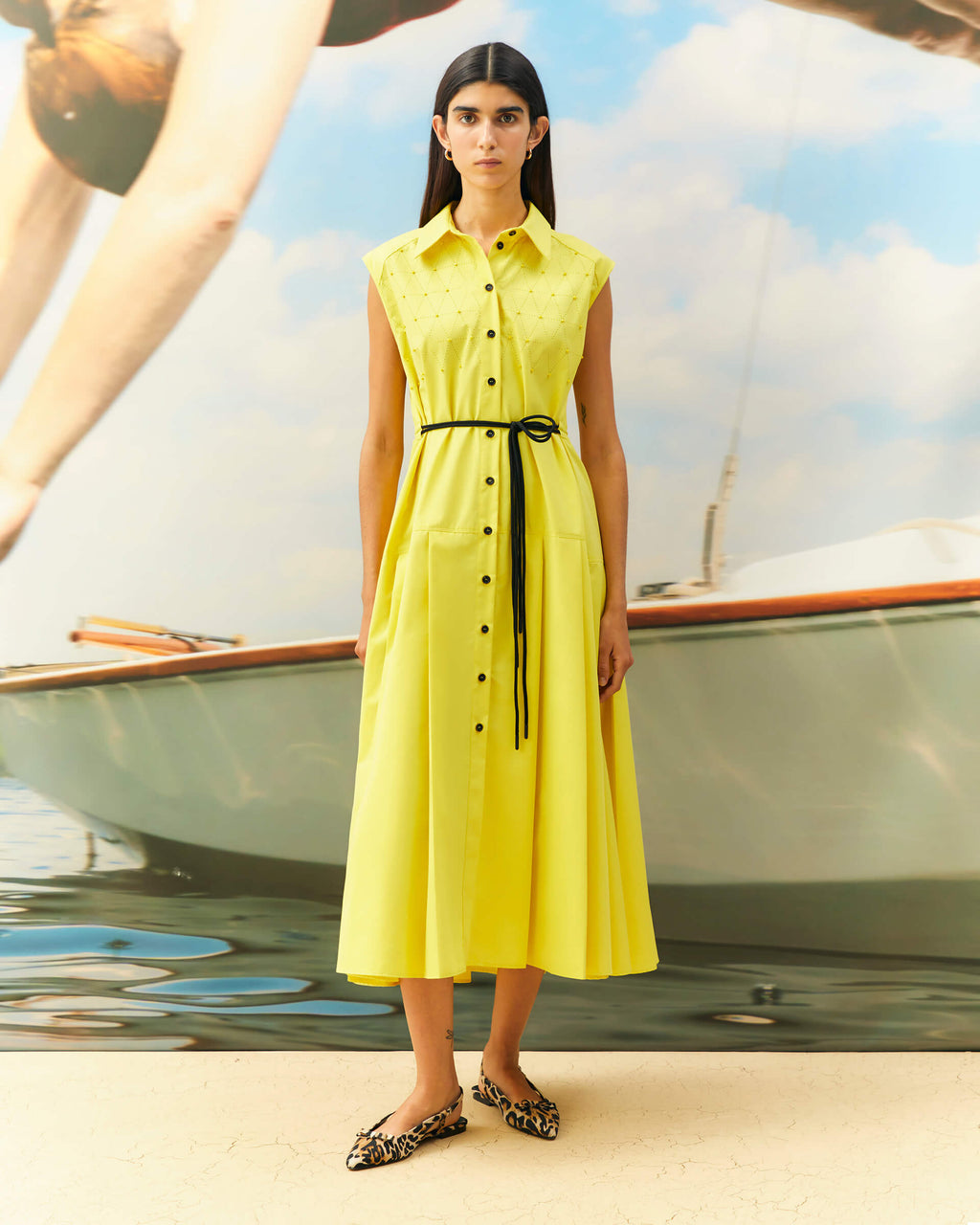 BEA-24FE6235POP23 BLACK SHIRT DRESS