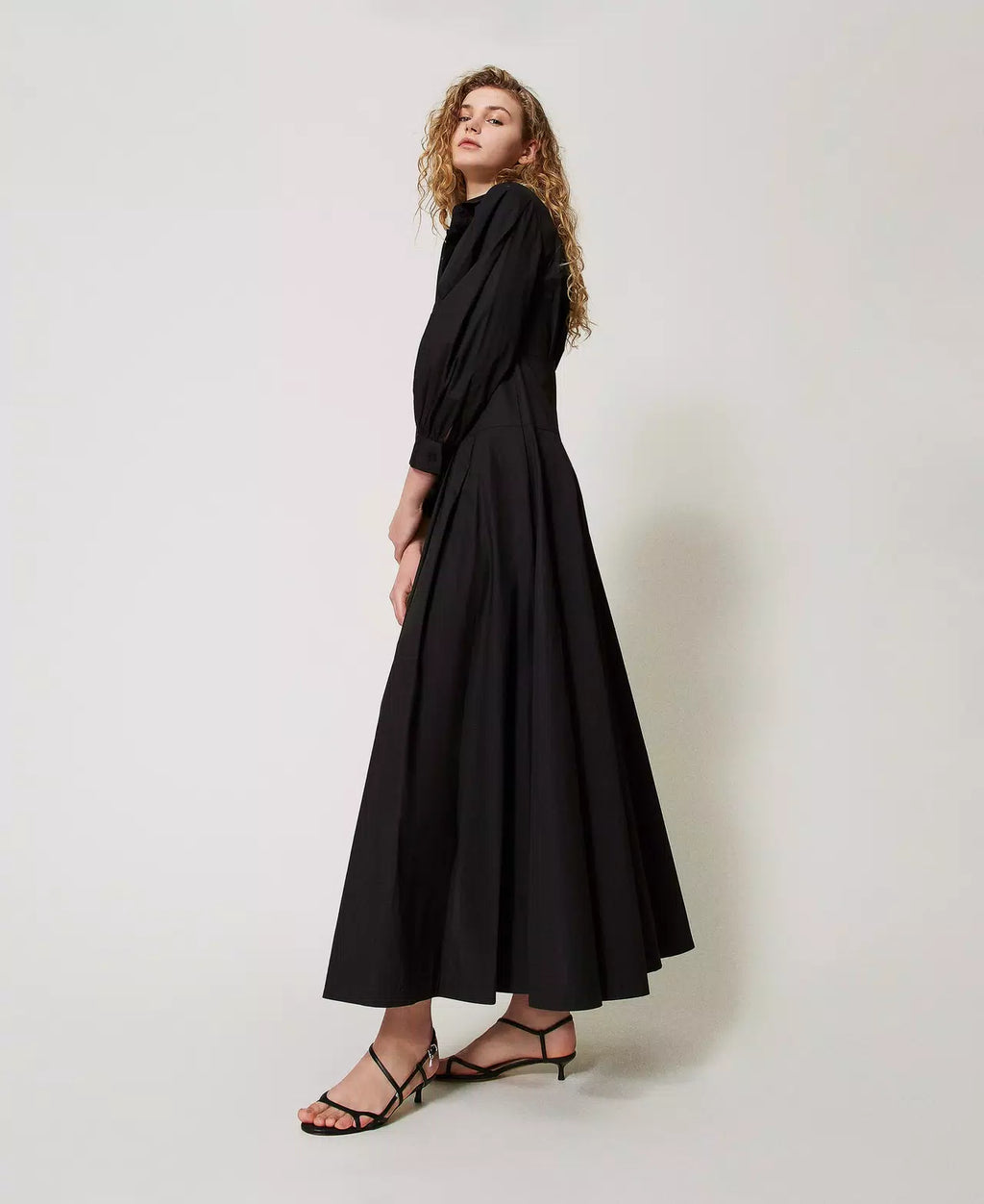 TWS-251AP2306 NAVY LONG SHIRT DRESS