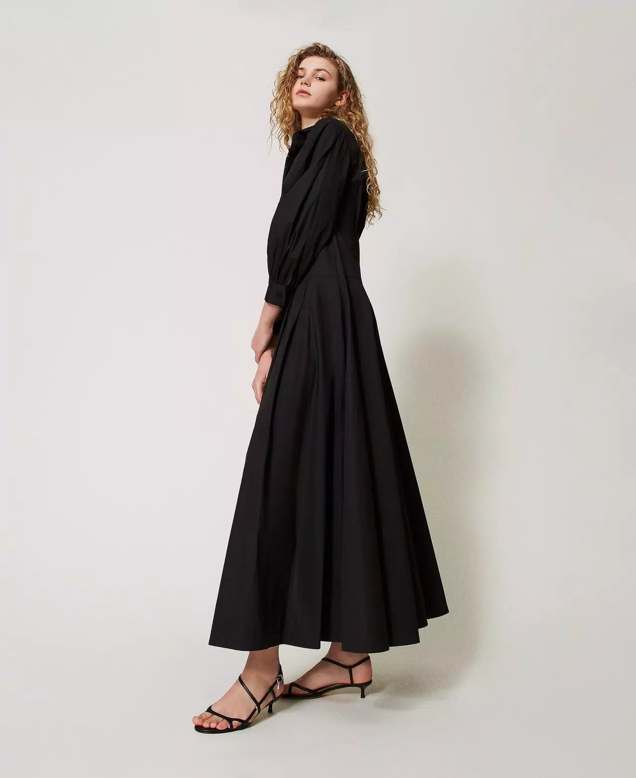 TWS-251AP2306 NAVY LONG SHIRT DRESS