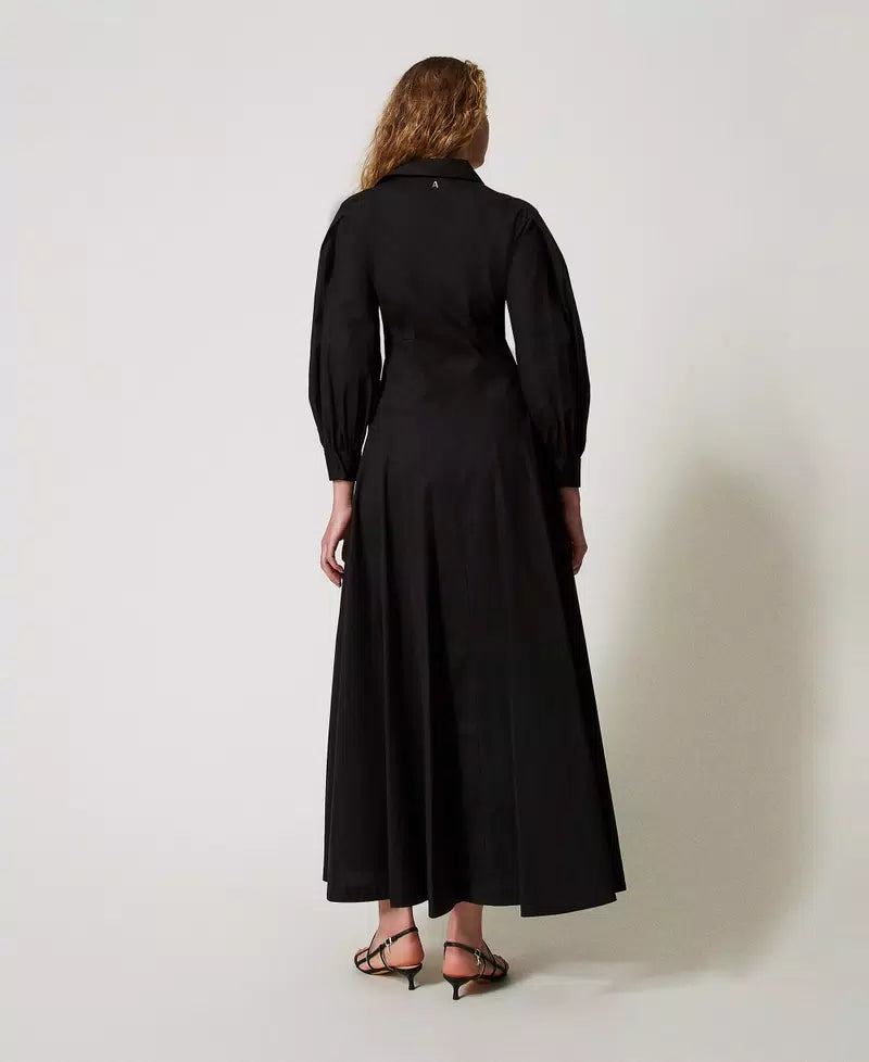 TWS-251AP2306 NAVY LONG SHIRT DRESS