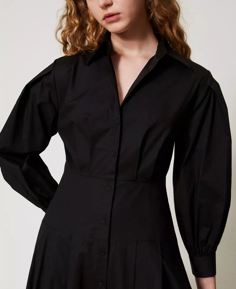 TWS-251AP2306 NAVY LONG SHIRT DRESS