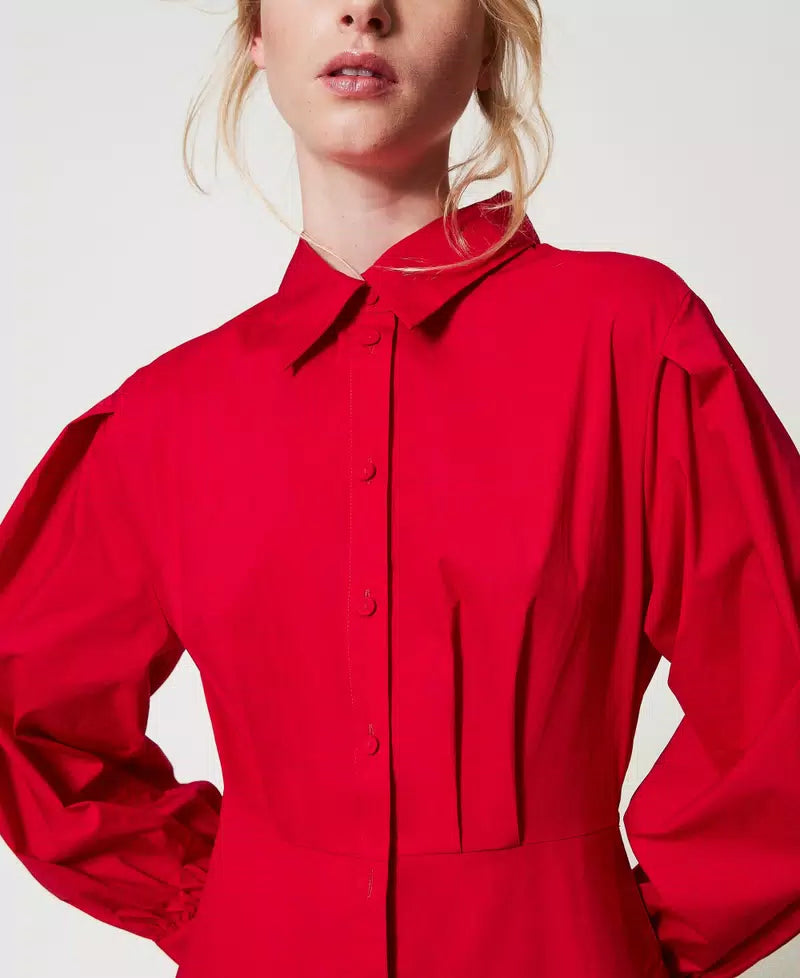 TWS-251AP2306 BLACK LONG SHIRT DRESS