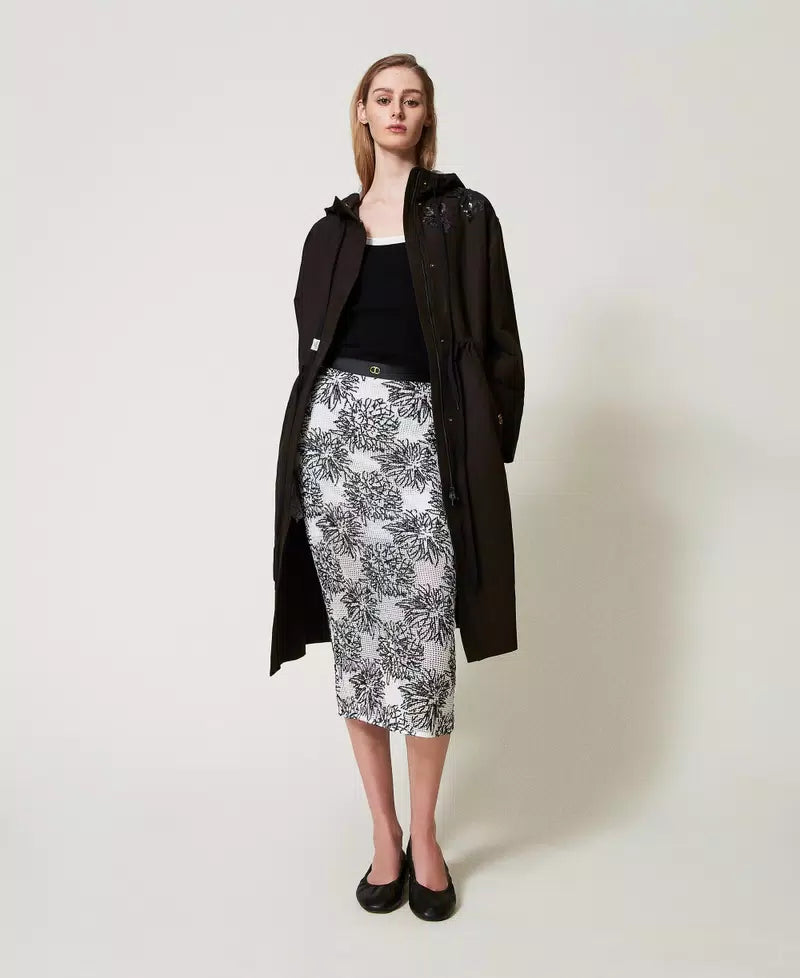 TWS-251TE2181 BLACK DRAWSTRING JACKET