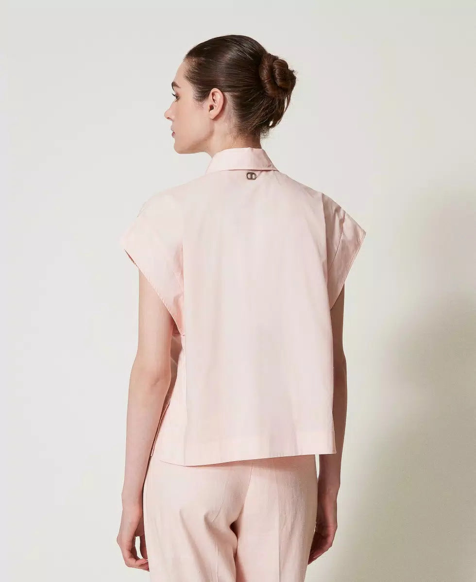 TWS-251TP2171 CUPCAKE PINK SLEEVELESS BLOUSE