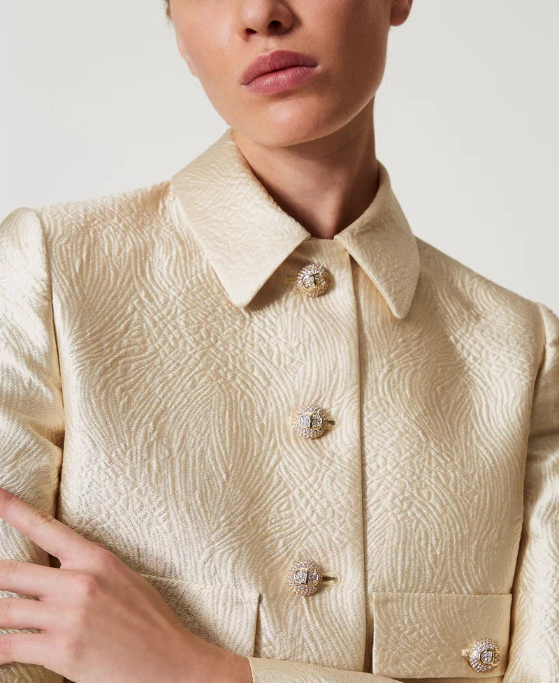 TWS-251TP2241 BLACK BUTTON BLAZER