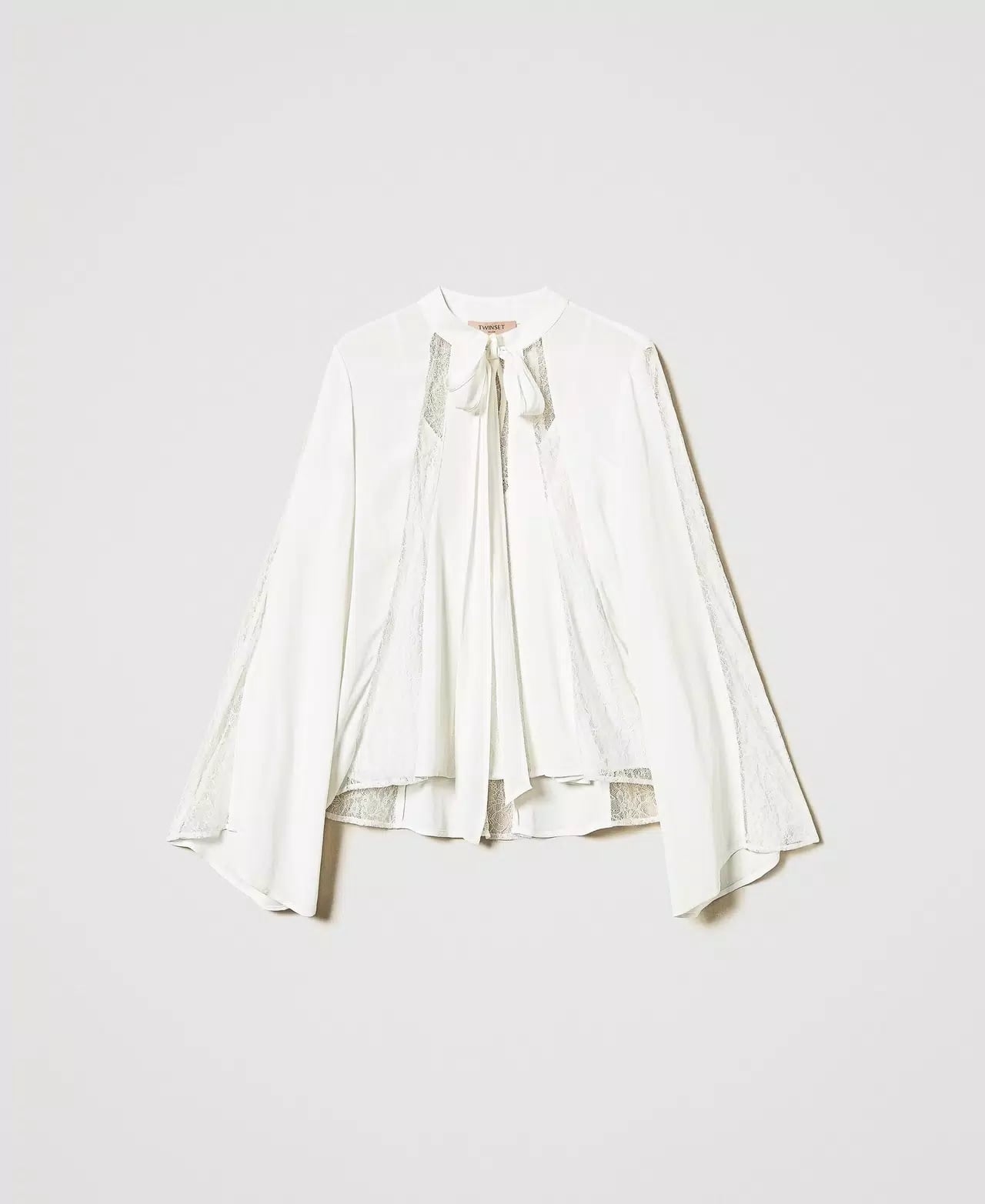 TWS-251TP2413 WHITE BOW BLOUSE