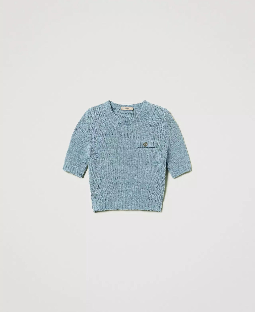 TWS-251TP3440 AQUA KNITTED TOP