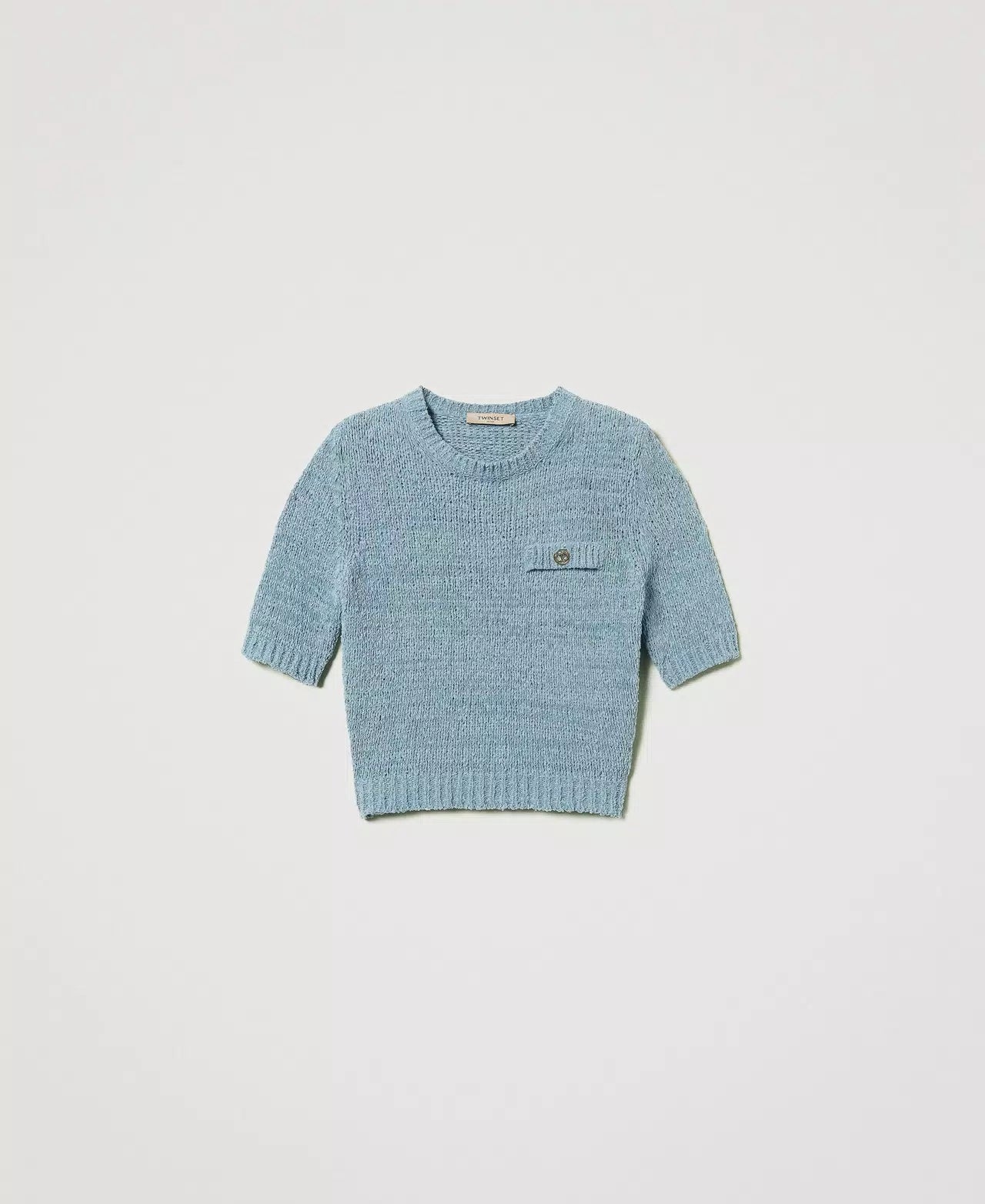 TWS-251TP3440 AQUA KNITTED TOP