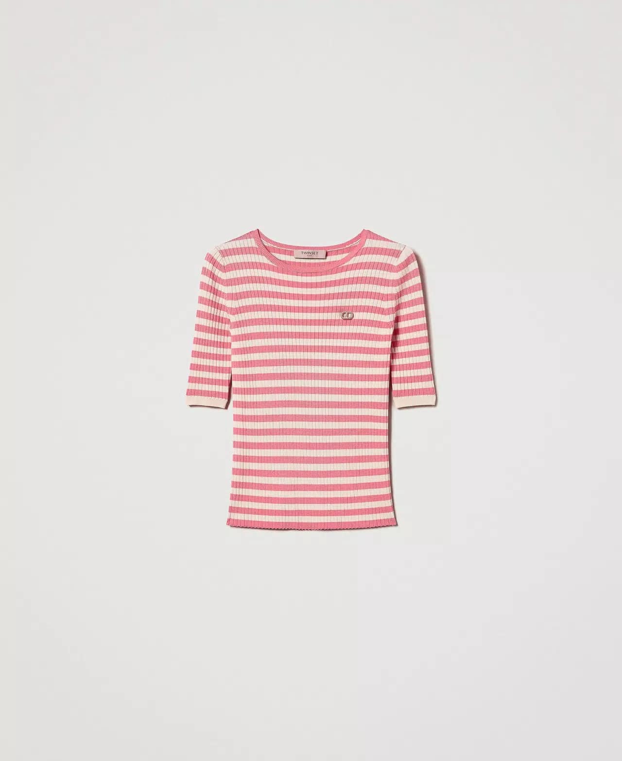 TWS-251TP3470 PINK STRIPED TOP
