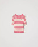 TWS-251TP3470 PINK STRIPED TOP