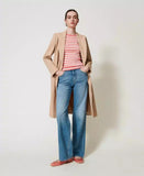 TWS-251TP3470 PINK STRIPED TOP