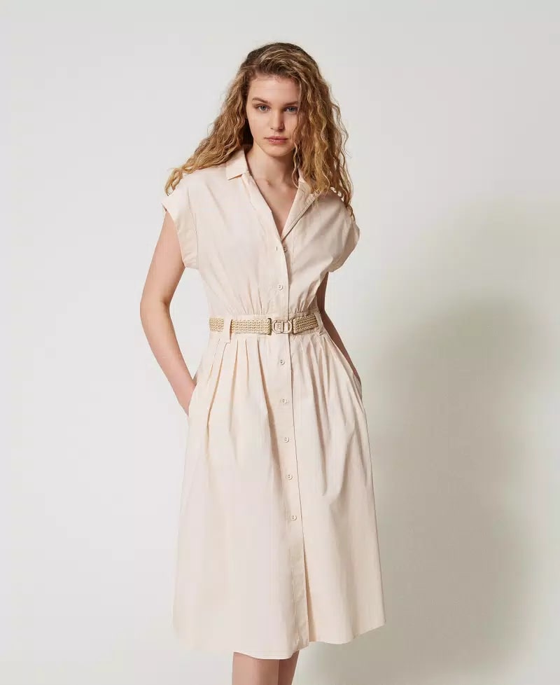 TWS-251TT2102 BROWN SHIRT DRESS