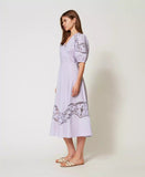 TWS-251TT2330 LILAC COTTON LACE DRESS