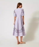 TWS-251TT2330 LILAC COTTON LACE DRESS