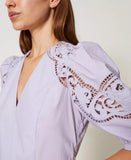 TWS-251TT2330 LILAC COTTON LACE DRESS