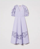 TWS-251TT2330 LILAC COTTON LACE DRESS