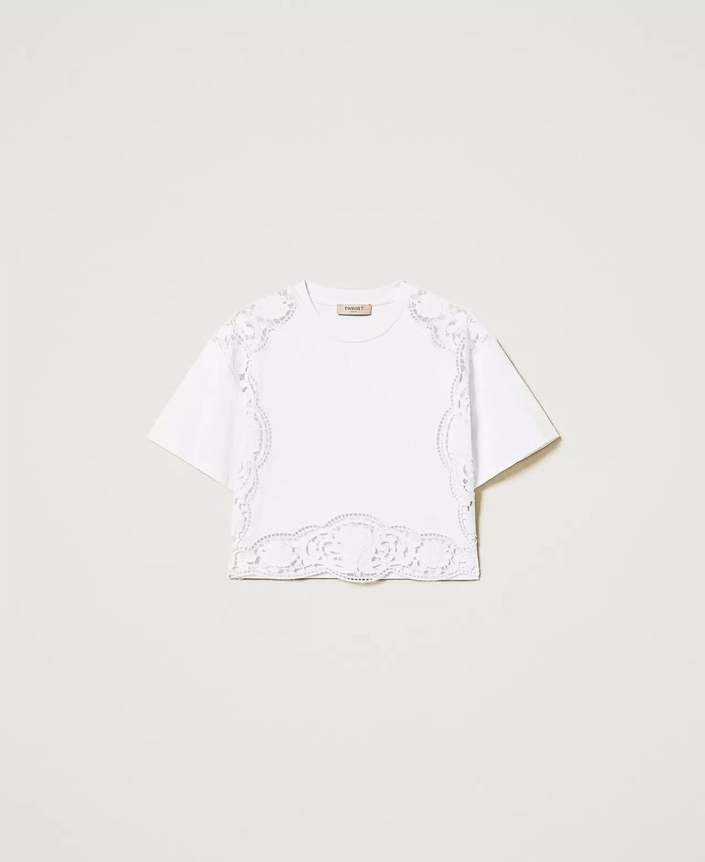 TWS-251TT2340 WHITE COTTON LACE BLOUSE
