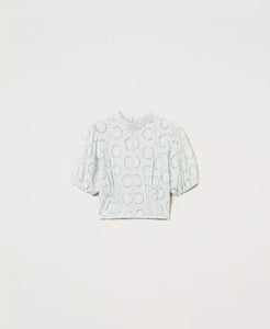 TWS-251TT2366 WATER GREEN CIRCLE TOP