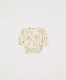 TWS-251TT3320 IVORY CROP PRINT BLOUSE