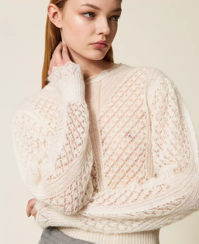 TWS-252TP3520 IVORY MOHAIR BLEND TOP