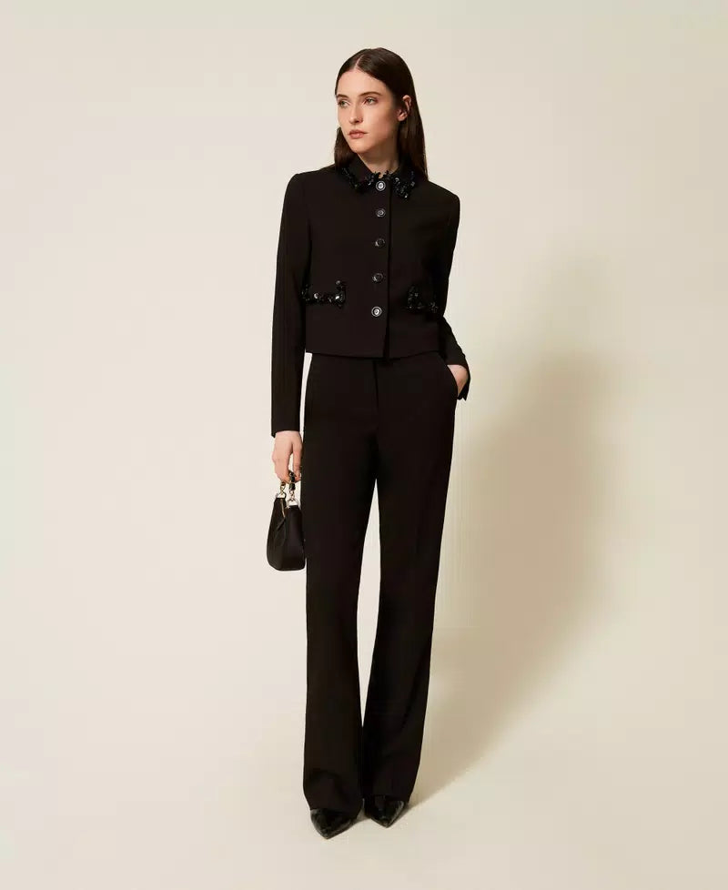TWS-252TT2230 BLACK SEQUIN DETAIL JACKET