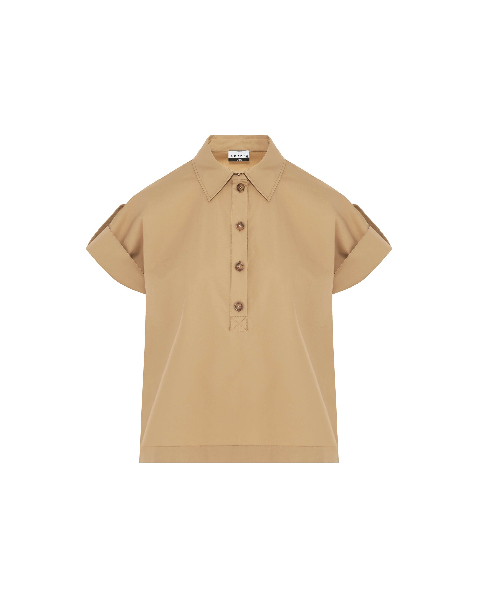 SFZ-24FE4268POPLIN BEIGE SHORTSLEEVE POLO