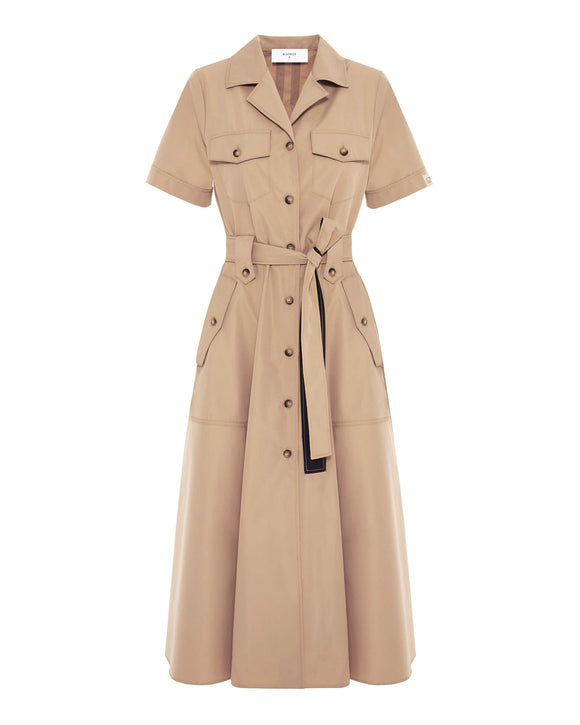 BEA-25FE6482POP23 COFFEE SHIRT DRESS