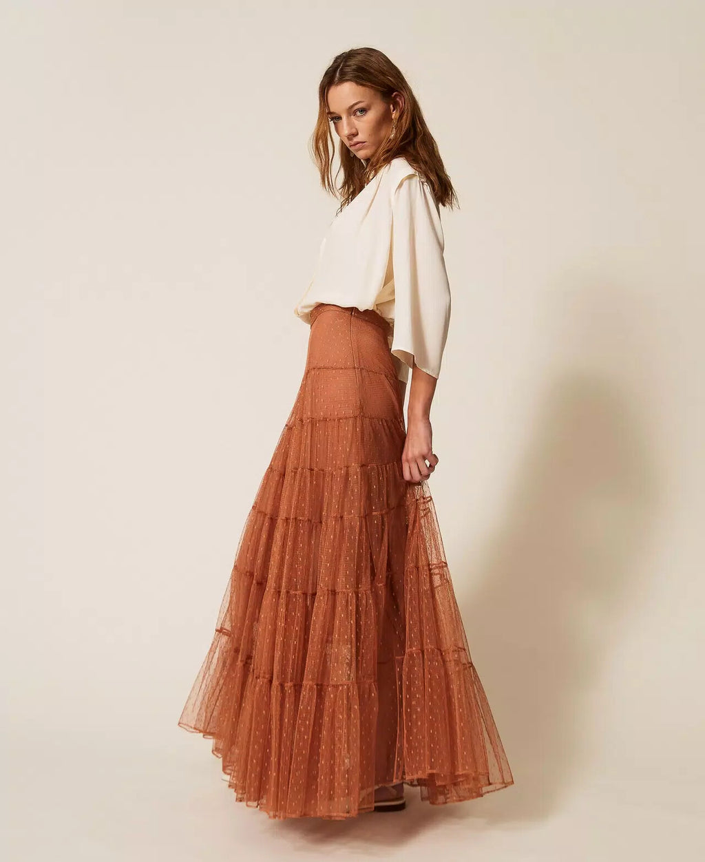 TWS-261TP2773 BLACK TULLE SKIRT