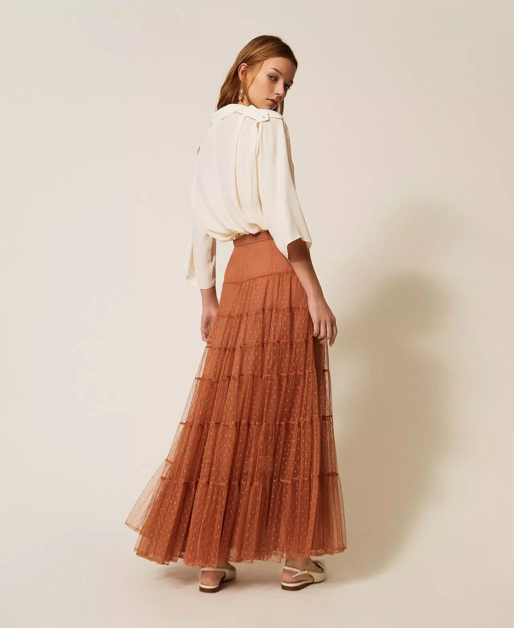 TWS-261TP2773 BLACK TULLE SKIRT