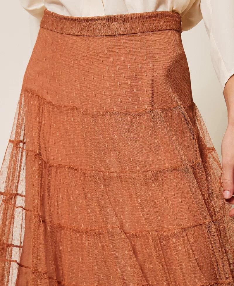 TWS-261TP2773 BLACK TULLE SKIRT