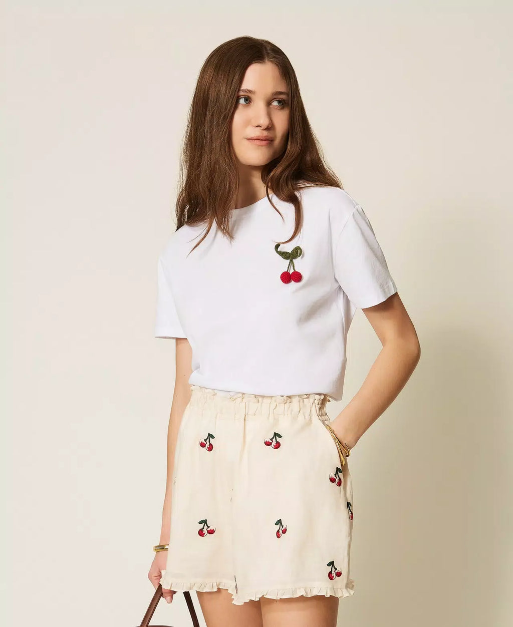 TWS-261TT2271 WHITE CAP SLEEVE T-SHIRT
