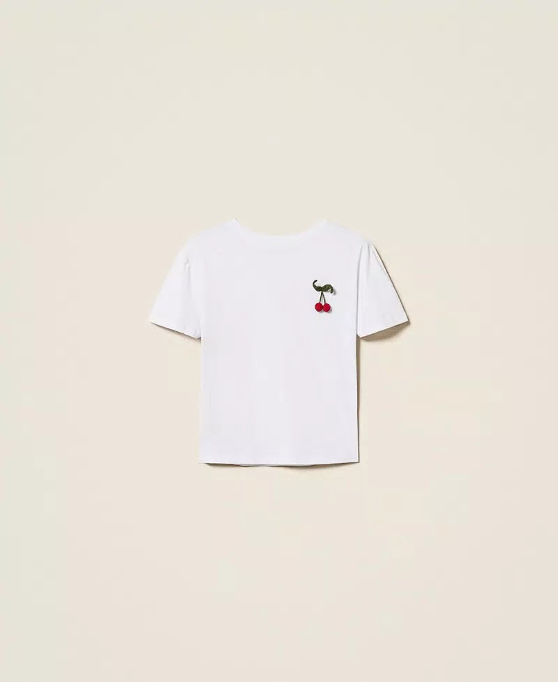 TWS-261TT2271 WHITE CAP SLEEVE T-SHIRT