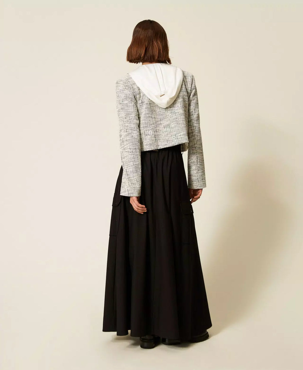 TWS-262LI2WDD BLACK WRAP POCKET SKIRT