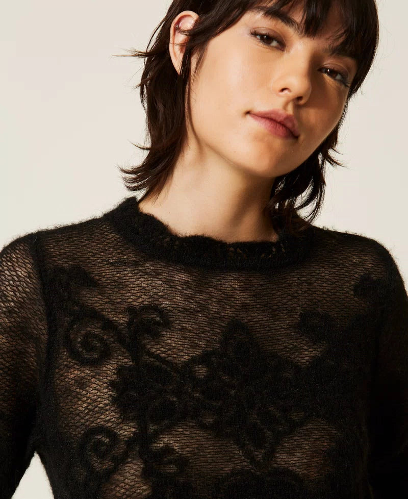 TWS-262TP3341 BLACK ALPACA BLEND TOP