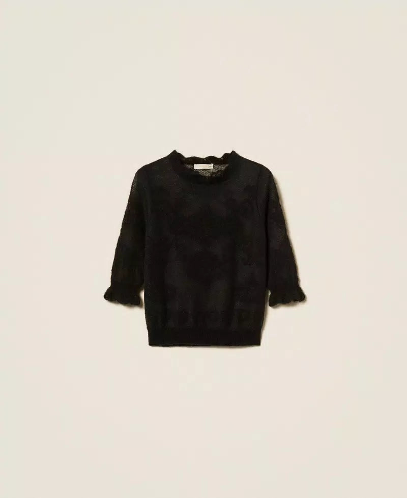 TWS-262TP3341 BLACK ALPACA BLEND TOP